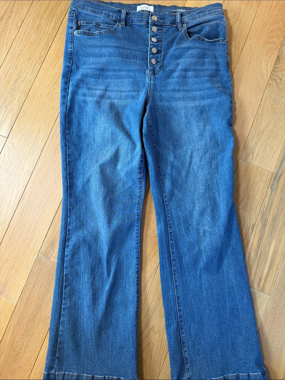 Nicole Miller size 12  Women's High-Rise Button-Fly Blue Jeans